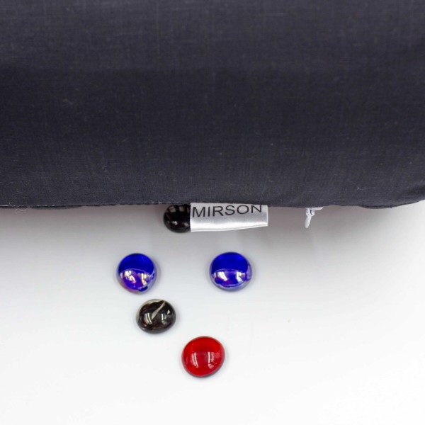 Фото - Подушка валик MirSon №8123 Naturale Line 16-9000 Black Stone EcoSilk 70х20 см (2200006248811)