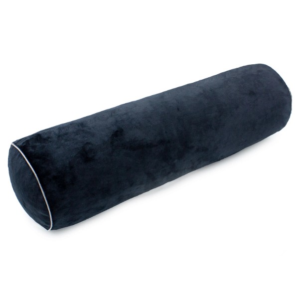 Фото - Подушка валик MirSon №8131 Velvet Line 28-0007 Black EcoSilk 15x50 см (2200006199977)