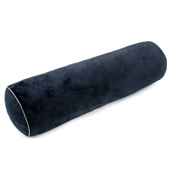 Фото - Подушка валик MirSon №8131 Velvet Line 28-0007 Black EcoSilk 100х16 см (2200006249306)