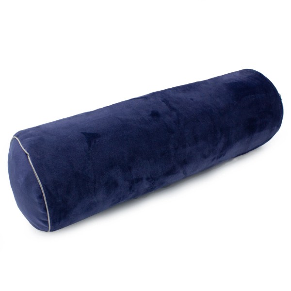 Фото - Подушка валик MirSon №8557 Velvet Line 28-0006 Navy blue 100% Memory 60х16 см (2200006344728)