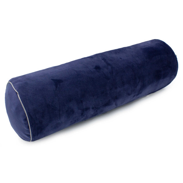 Фото - Подушка валик MirSon №8130 Velvet Line 28-0006 Navy blue EcoSilk 100х20 см (2200006249252)