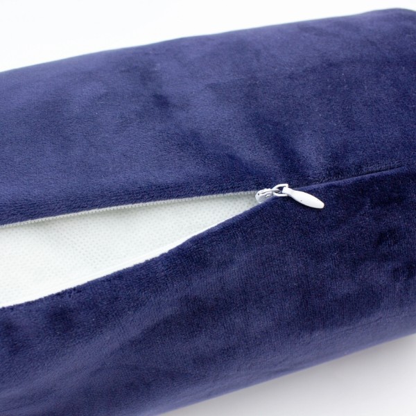 Фото - Подушка валик MirSon №8557 Velvet Line 28-0006 Navy blue 100% Memory 60х20 см (2200006344735)