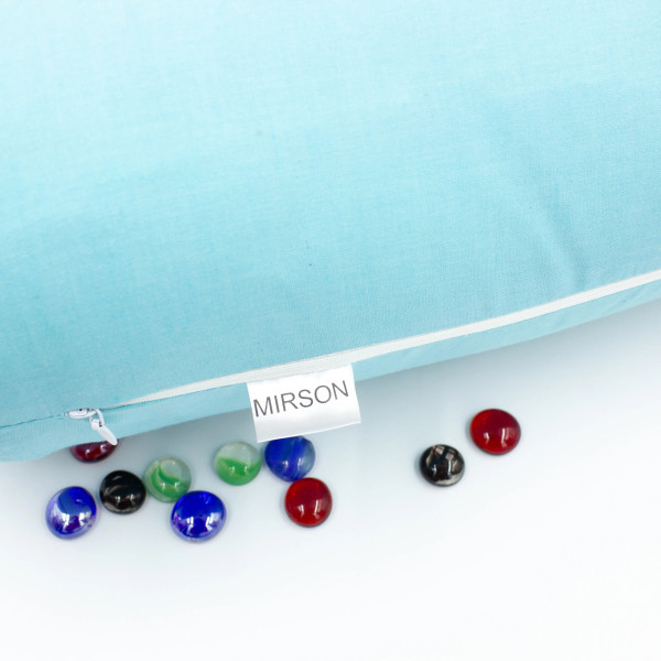 Фото - Подушка валик MirSon №8573 Naturale Line 11-2208 Mint Полістирол 15x50 см (2200006340829)