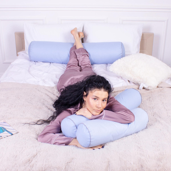 Фото - Подушка валик MirSon №8363 Naturale Line 12-4608 Lucretia BamBoo 100х20 см (2200006251682)