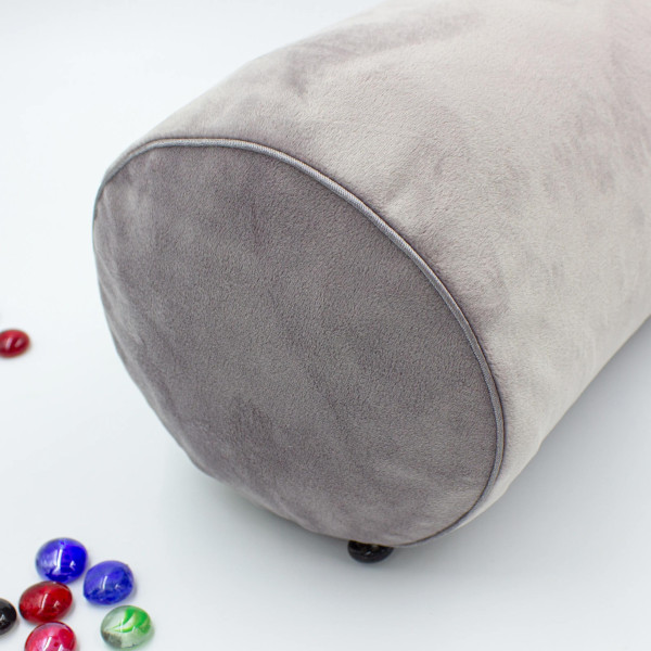 Фото - Подушка валик MirSon №8129 Velvet Line 28-0005 Ashen EcoSilk 100х16 см (2200006249184)