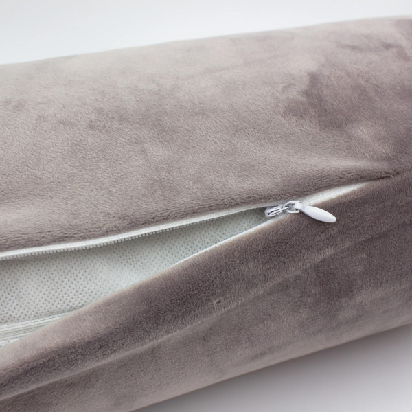 Фото - Подушка валик MirSon №8129 Velvet Line 28-0005 Ashen EcoSilk 100х16 см (2200006249184)