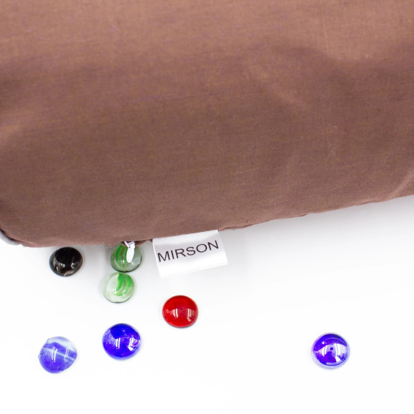 Фото - Подушка валик MirSon №8376 Naturale Line 19-1217 Chocolate Perla Tencel 60х16 см (2200006252412)