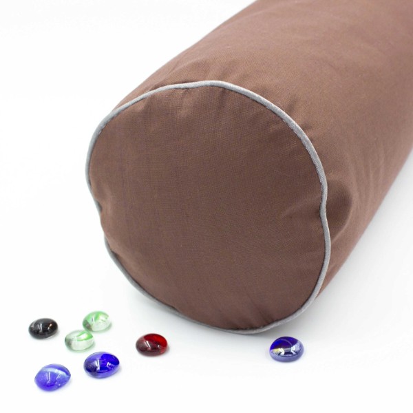 Фото - Подушка валик MirSon №8119 Naturale Line 19-1217 Chocolate Perla EcoSilk 60х20 см (2200006248569)