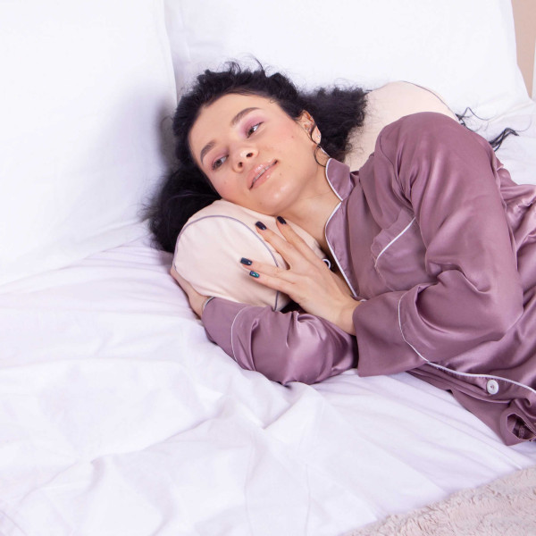 Фото - Подушка валик MirSon №8128 Velvet Line 28-0004 Cream EcoSilk 70х16 см (2200006249092)