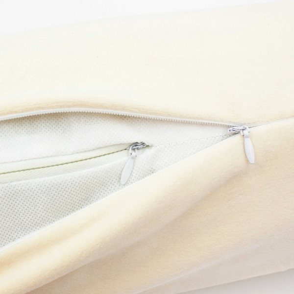 Фото - Подушка валик MirSon №8128 Velvet Line 28-0004 Cream EcoSilk 70х16 см (2200006249092)