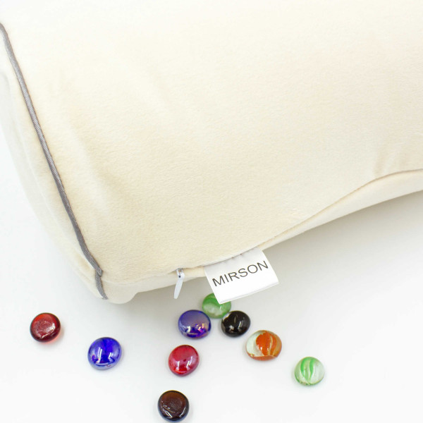 Фото - Подушка валик MirSon №8128 Velvet Line 28-0004 Cream EcoSilk 70х16 см (2200006249092)