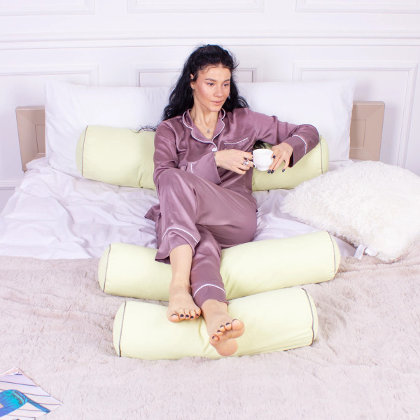 Фото - Подушка валик MirSon №8368 Naturale Line 12-0525 Tiziana Tencel 15x50 см (2200006249634)