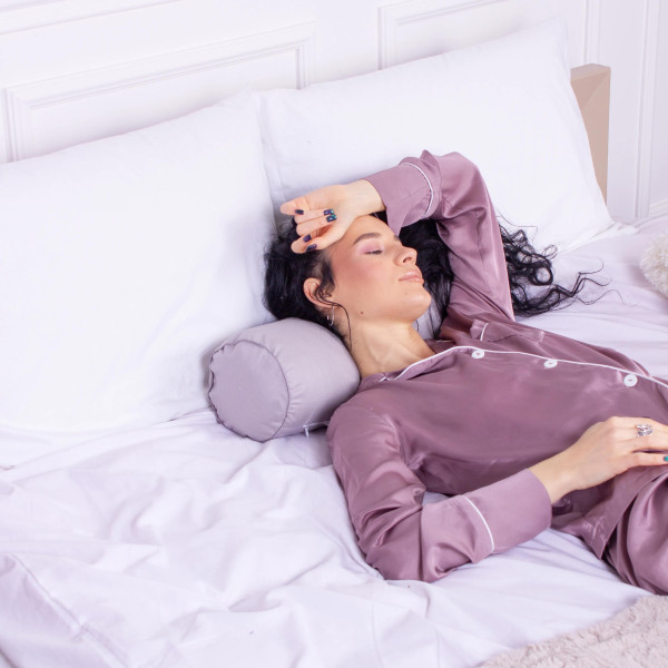 Фото - Подушка валик MirSon №8349 Naturale Line 16-5703 Light Gray BamBoo 70х16 см (2200006250807)