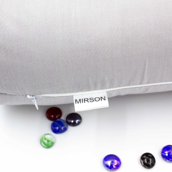 Фото - Подушка валик MirSon №8350 Naturale Line 16-5703 Light Gray Tencel 70х20 см (2200006250883)
