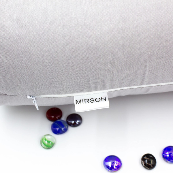 Фото - Подушка валик MirSon №8350 Naturale Line 16-5703 Light Gray Tencel 100х16 см (2200006250890)
