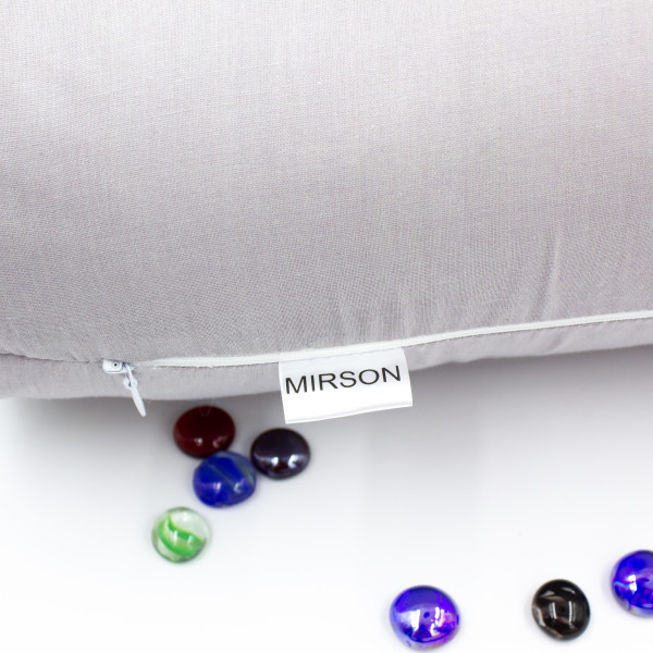 Фото - Подушка валик MirSon №8350 Naturale Line 16-5703 Light Gray Tencel 60х16 см (2200006250852)