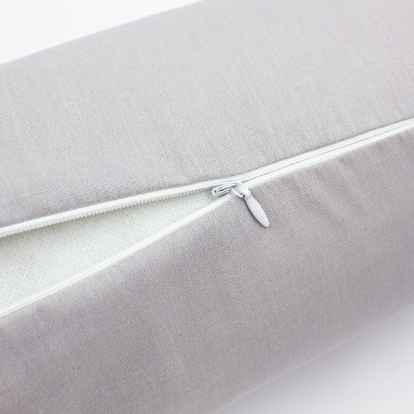 Фото - Подушка валик MirSon №8349 Naturale Line 16-5703 Light Gray BamBoo 70х16 см (2200006250807)