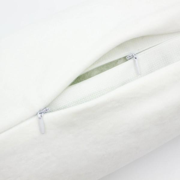 Фото - Подушка валик MirSon №8553 Velvet Line 28-0001 White 100% Memory 60х16 см (2200006344483)