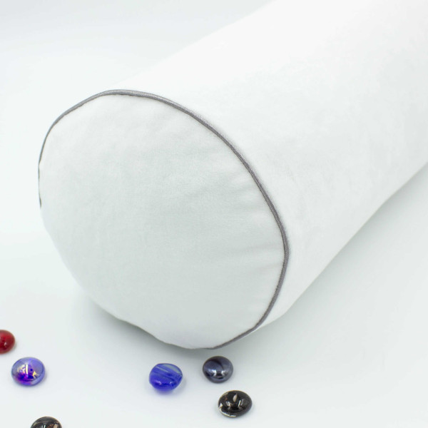 Фото - Подушка валик MirSon №8126 Velvet Line 28-0001 White EcoSilk 70х16 см (2200006248972)