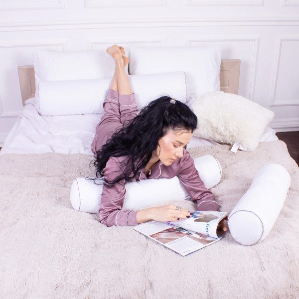 Фото - Подушка валик MirSon №8495 Eco Line White 50% Memory 15x50 см (2200006340041)