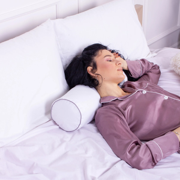 Фото - Подушка валик MirSon №8105 Naturale Line 11-2107 White EcoSilk 70х16 см (2200006247715)