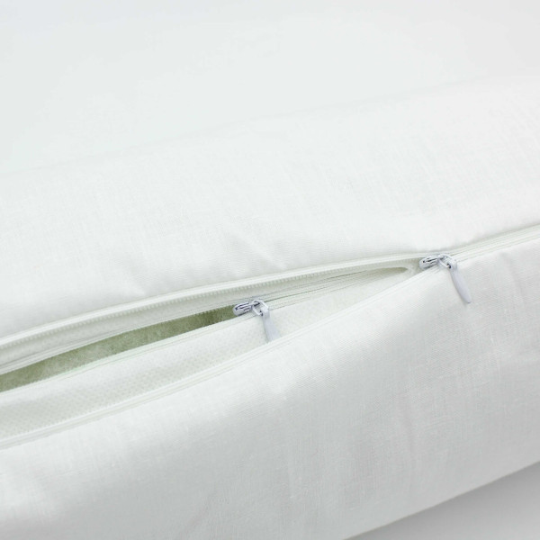 Фото - Подушка валик MirSon №8105 Naturale Line 11-2107 White EcoSilk 15x50 см (2200006199717)