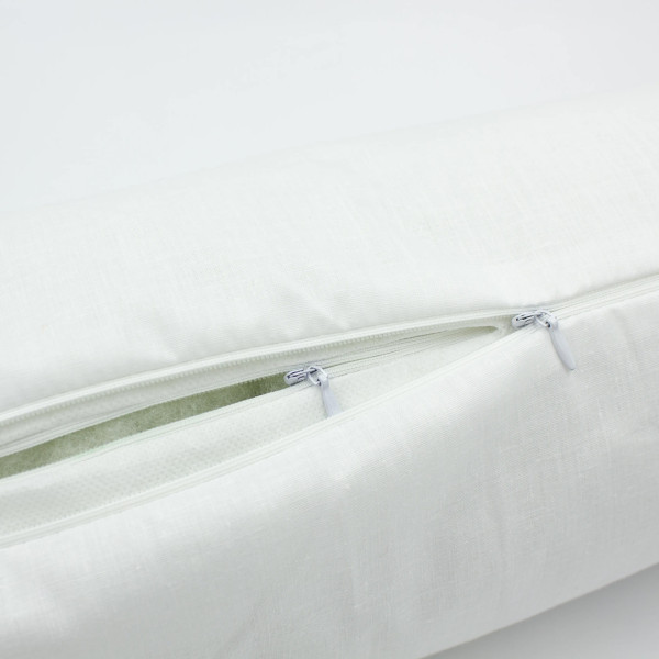 Фото - Подушка валик MirSon №8348 Naturale Line 11-2107 White Tencel 15x50 см (2200006249436)