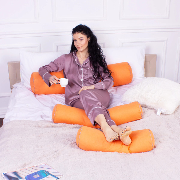 Фото - Подушка валик MirSon №8124 Naturale Line 16-1364 Palermo EcoSilk 100х20 см (2200006248897)