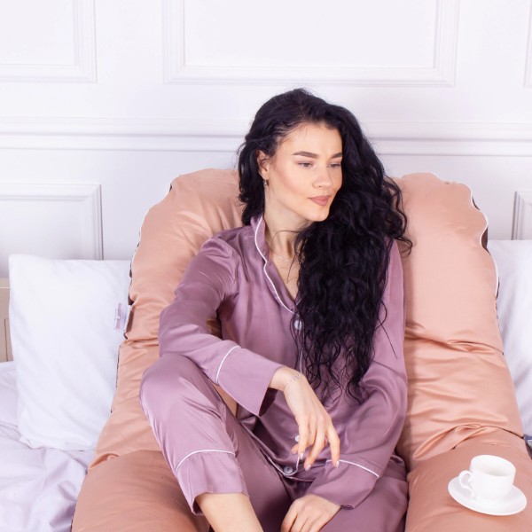 Фото - Подушка для будущих мам MirSon U-образная № 8028 Delicate Satin Cappuccino (2200006178668)