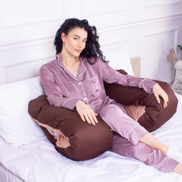 Фото - Подушка для будущих мам MirSon U-образная № 8028 Delicate Satin Cappuccino (2200006178668)