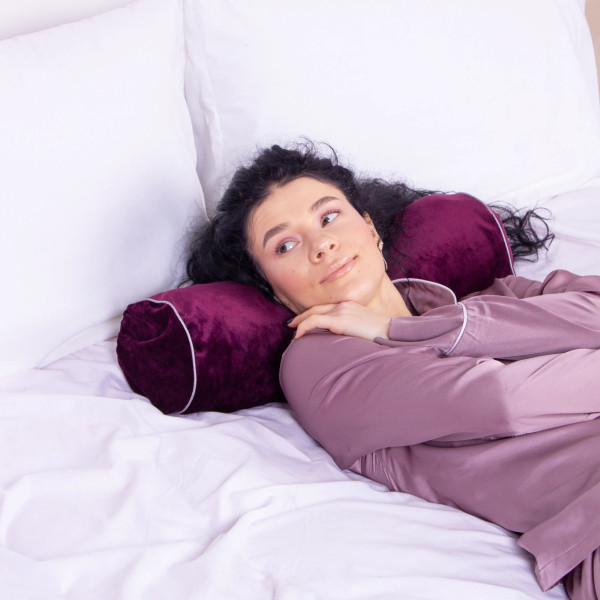 Фото - Подушка валик MirSon №8127 Velvet Line 28-0002 Excalibur EcoSilk 15x50 см (2200006199939)