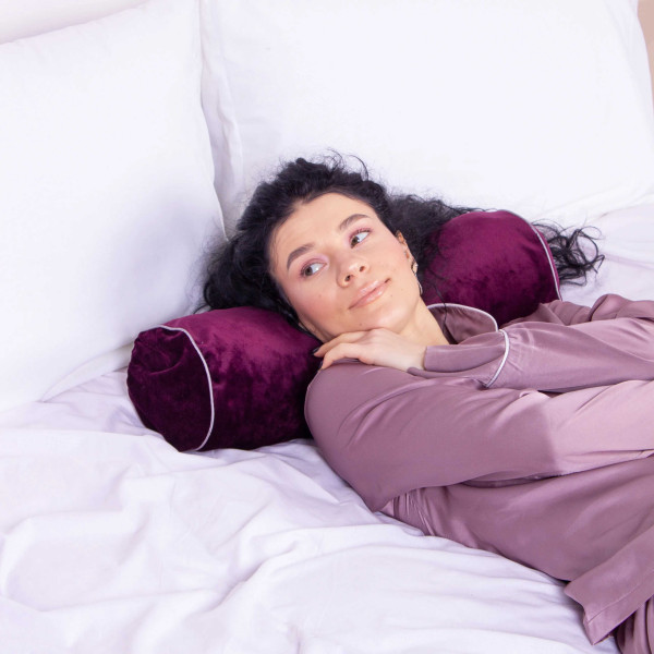 Фото - Подушка валик MirSon №8127 Velvet Line 28-0002 Excalibur EcoSilk 70х16 см (2200006249030)