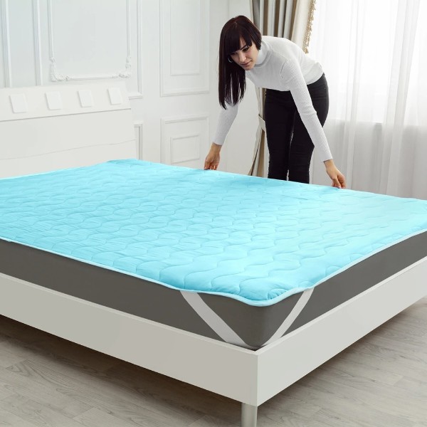 Фото - Наматрацник MirSon Eco Light №1725 Silk Blue 150x200 см (2200002890908)