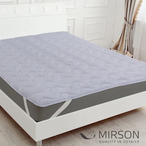 Фото - Наматрацник MirSon №9052 Eco Light Gray (Cotton) 150x200 см (2200006086314)
