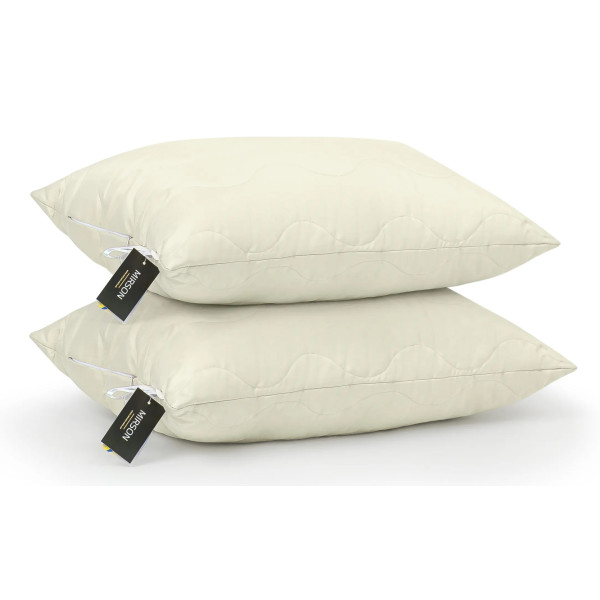 Фото - Подушка стандартная MirSon EcoSilk №1602 Eco Light Krem (2200002647113)