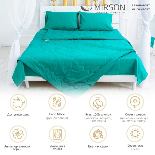 Фото - Ковдра літня двоспальна євро MirSon Thinsulate №2325 Caterina 200x220 (2200003029024)