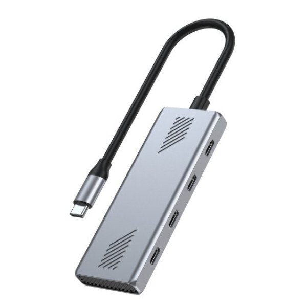 Фото - Хаб USB Gembird USB-С 3.2 Silver (UHB-CM-U310-C4-01)