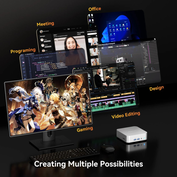 Фото - Неттоп GEEKOM A8 AMD Ryzen 7-8745HS (GMA8R78745HS-321T-EU)