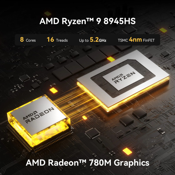 Фото - Неттоп GEEKOM A8 AMD Ryzen 7-8745HS (GMA8R78745HS-321T-EU)