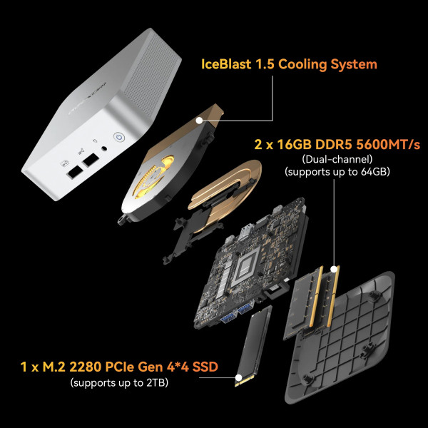 Фото - Неттоп GEEKOM A8 AMD Ryzen 7-8745HS (GMA8R78745HS-321T-EU)