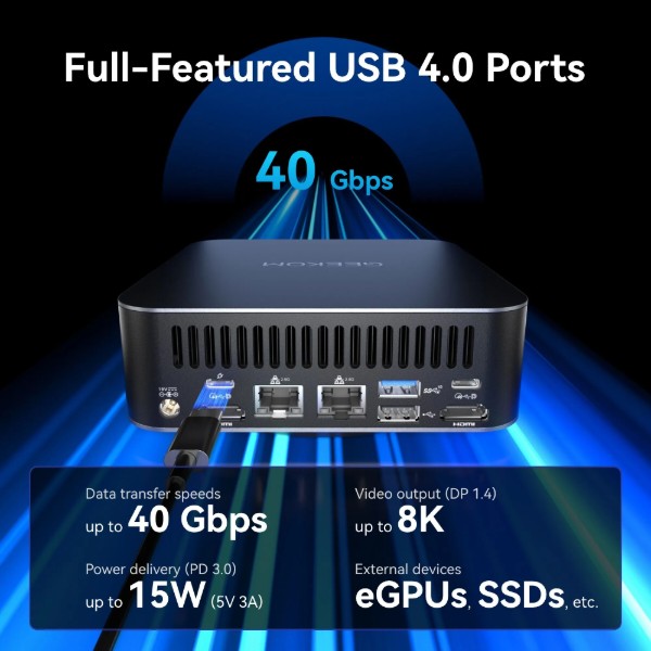 Фото - Неттоп GEEKOM GMGT1Mega-U9-185H-161-EU