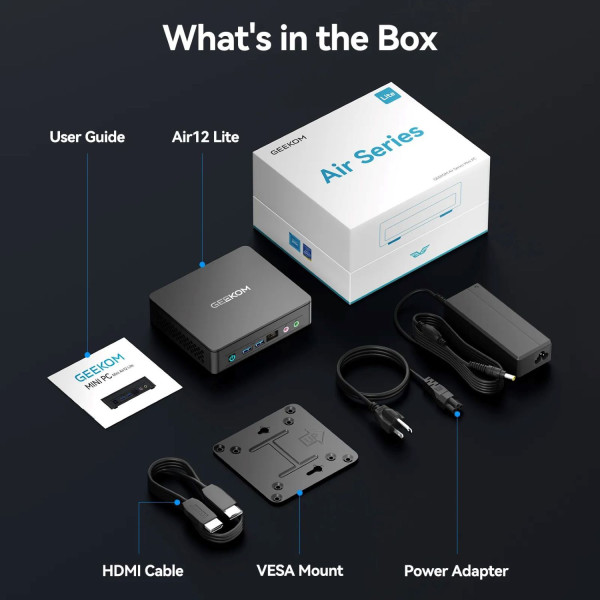 Фото - Неттоп GEEKOM Mini Air12 (GMAIR12LITEN95 -8256-EU)