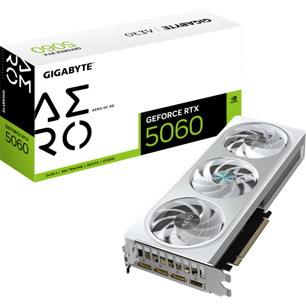 Фото - Відеокарта Gigabyte NVIDIA GV-N5060AERO OC-8GD
