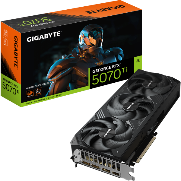Фото - Відеокарта Gigabyte GeForce RTX 5070 Ti 16Gb WINDFORCE OC (GV-N507TWF3OC-16GD) Фото - Відеокарта Gigabyte GeForce RTX 5070 Ti 16Gb WINDFORCE OC (GV-N507TWF3OC-16GD)