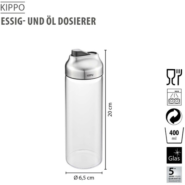 Фото - Ємність для олії і оцту Gefu KIPPO 400 мл (33732)