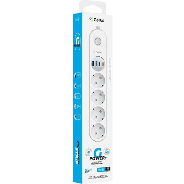 Фото - Сетевой фильтр Gelius G-Power Plus GP-PS005 20W 2m White (102217)