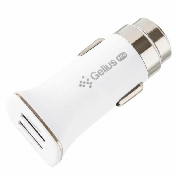 Фото - Автомобільний зарядний пристрій Gelius Pro Apollo GP-CC01 2xUSB 3.1A + Cable MicroUSB White (71434)
