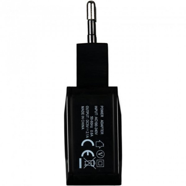 Фото - Мережевий зарядний пристрій Gelius Ultra Prime GU-HC02 2USB 2.1A Black+Cable MicroUSB (91048)