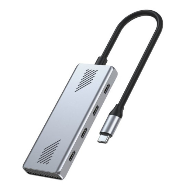Фото - Хаб USB Gembird USB-С 3.2 Silver (UHB-CM-U310-C4-01)