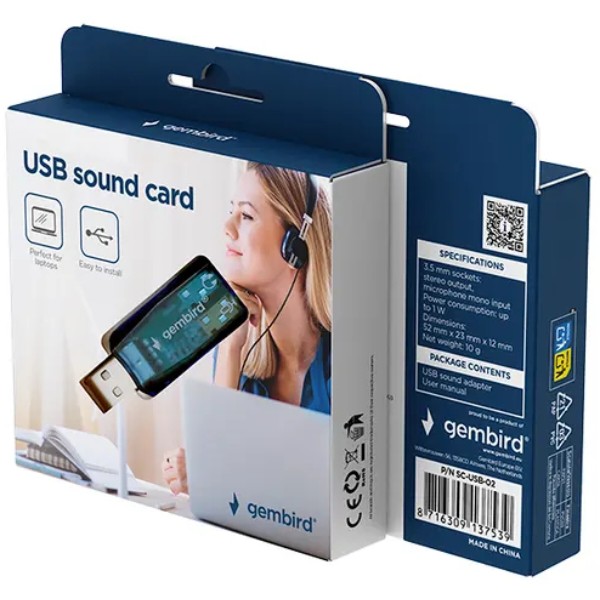 Фото - Звукова карта Gembird SC-USB-02